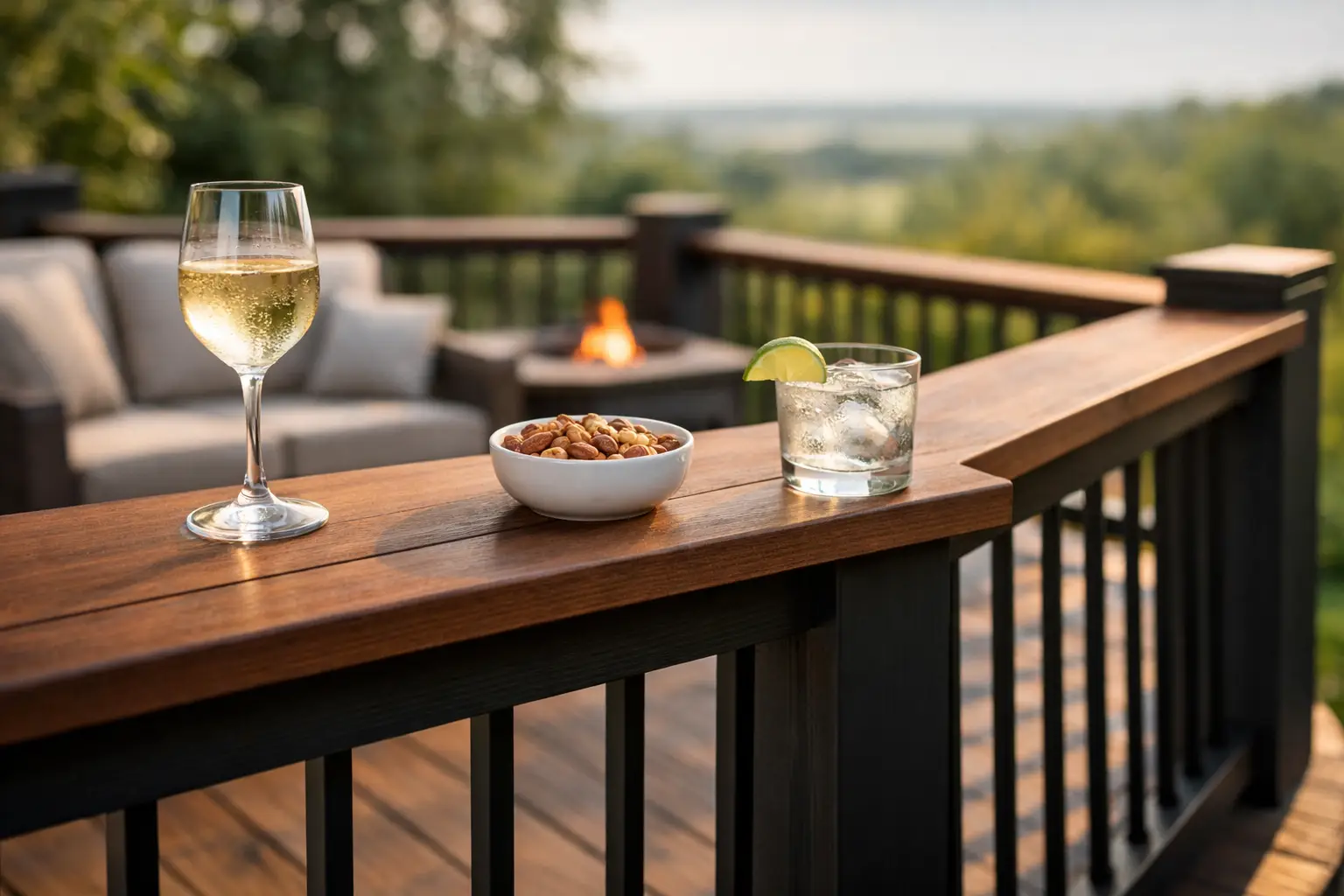 Is a Deck Railing With Cocktail Rail Worth It?