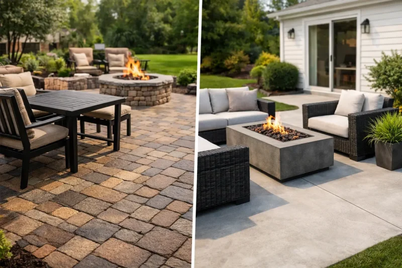 Paver Patio vs Concrete Patio for Delaware Homes